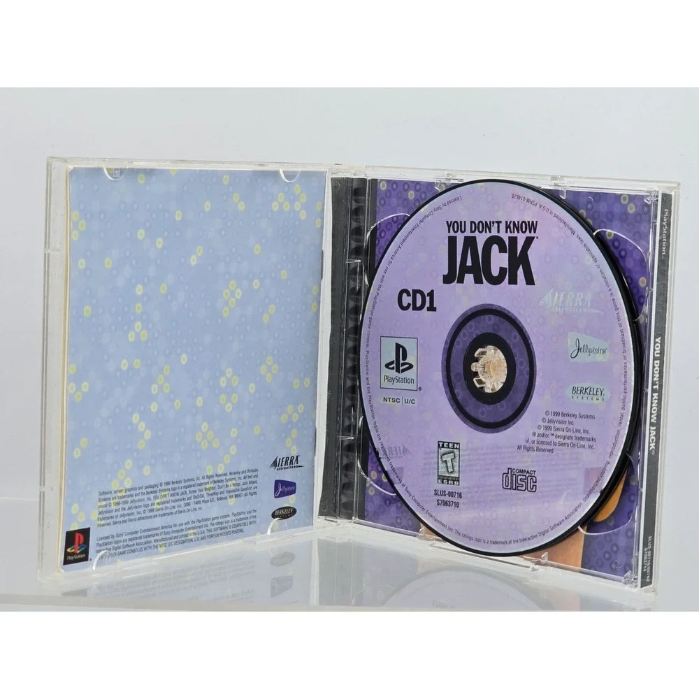 You Don't Know Jack (Sony PlayStation 1, 1999) CIB Complete‎ 2-disc Set